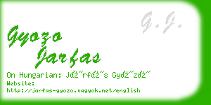 gyozo jarfas business card